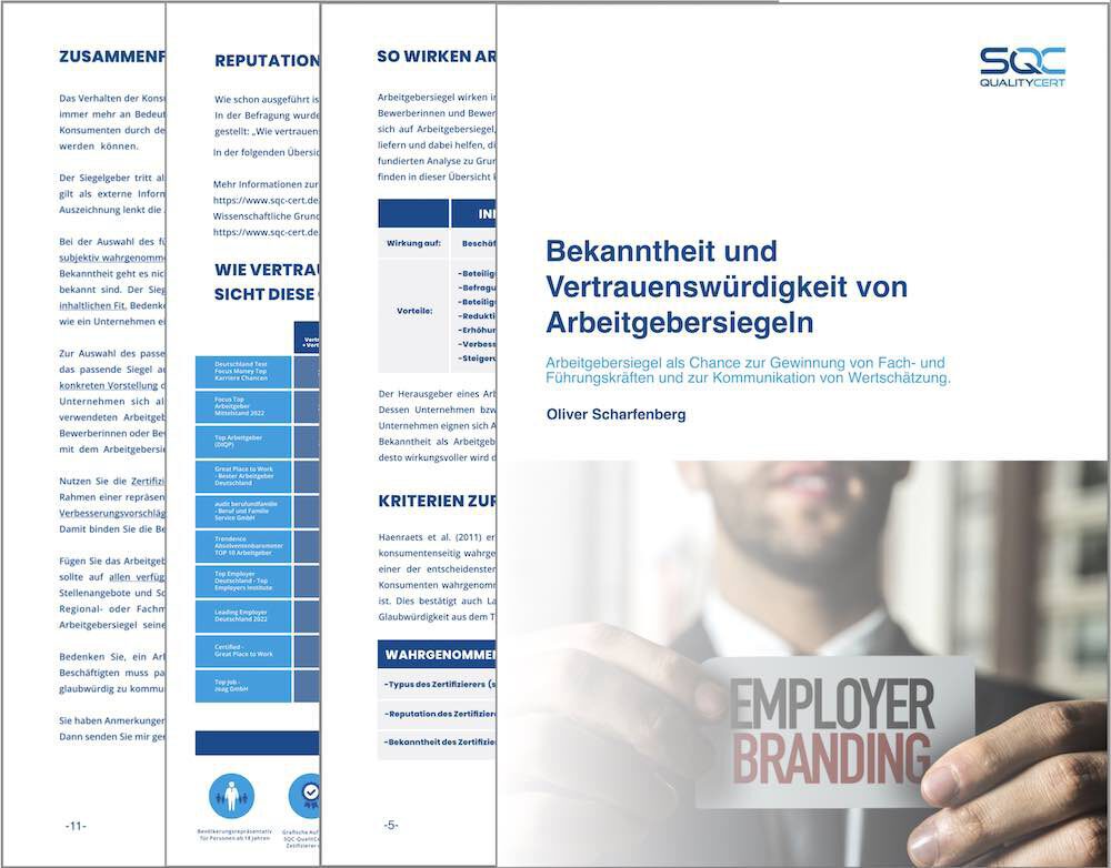 Arbeitgeber Awards Arbeitgeber Awards: Bekanntheit und Vertrauenswürdigkeit von Arbeitgebersiegeln